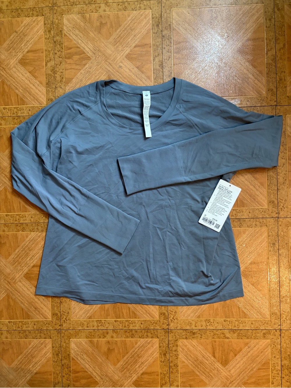 Lululemon athletica Solar Grey Swiftly Long-Sleeve Shirt Sz 20 BNWT